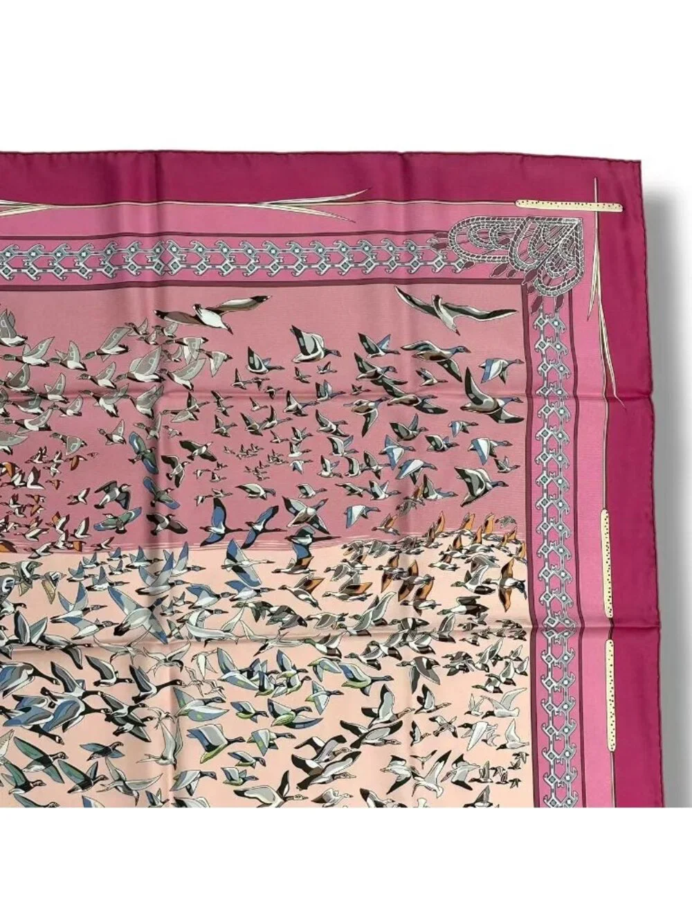 Hermes Scarf Silk Carre 90 Libres Comme L'air the Sky Is Pink